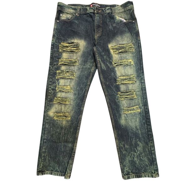 South Pole Other - Vintage Southpole‎ Jeans Mens 40x32 Y2K Distressed Acid Vintage Skater Baggy